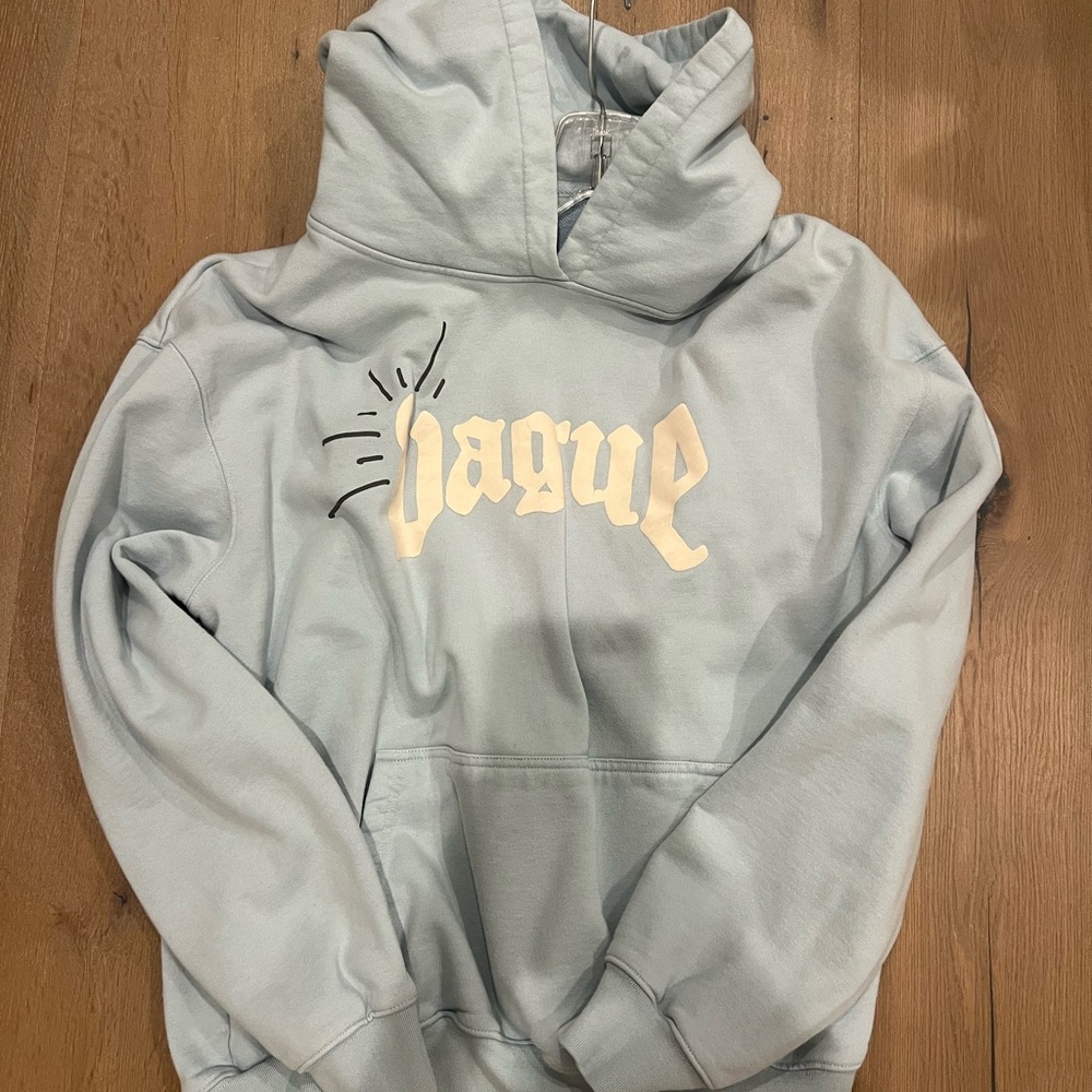 Vague light blue hoodie